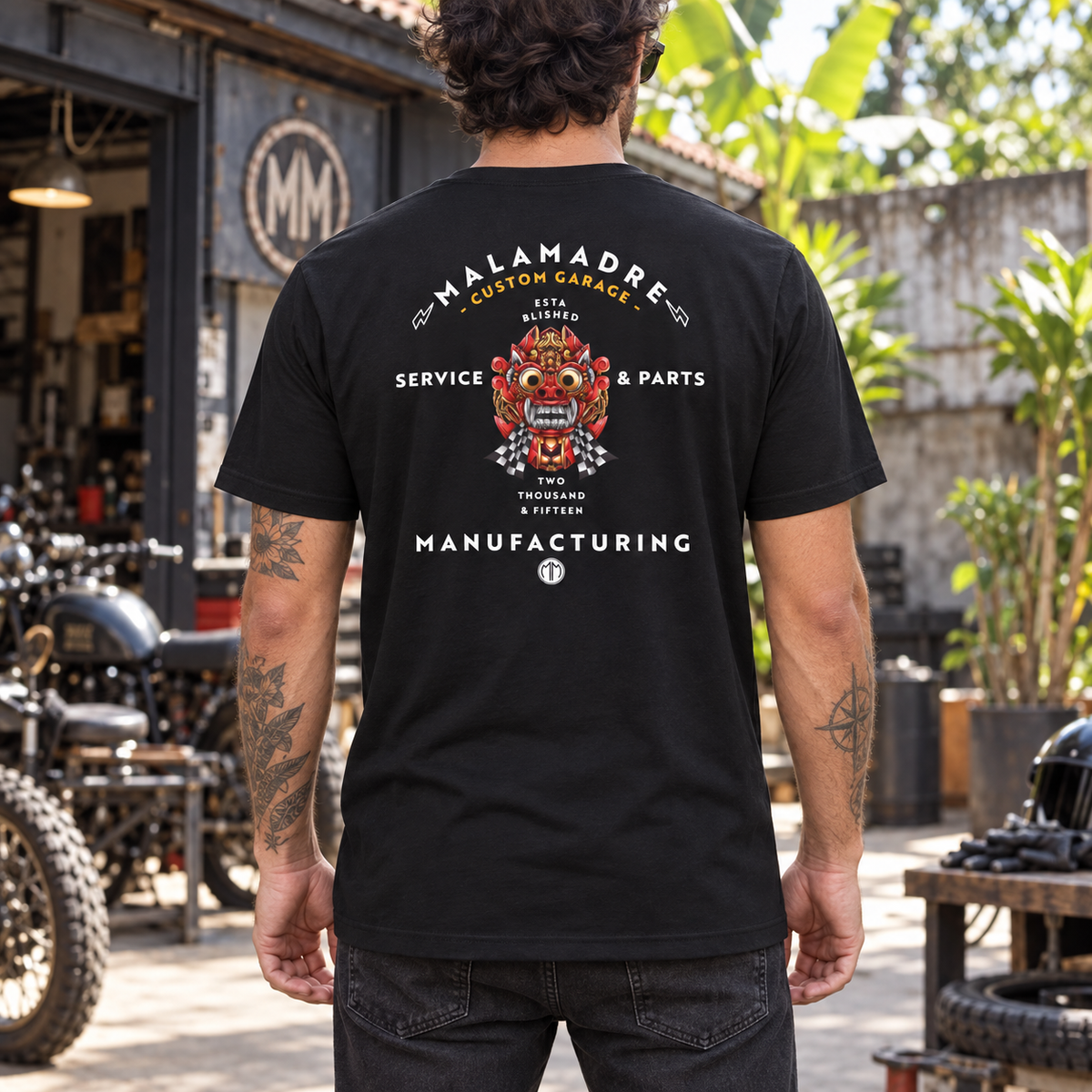 AI lifestyle mockup of MM BARON UNISEX; original product detail images retained
