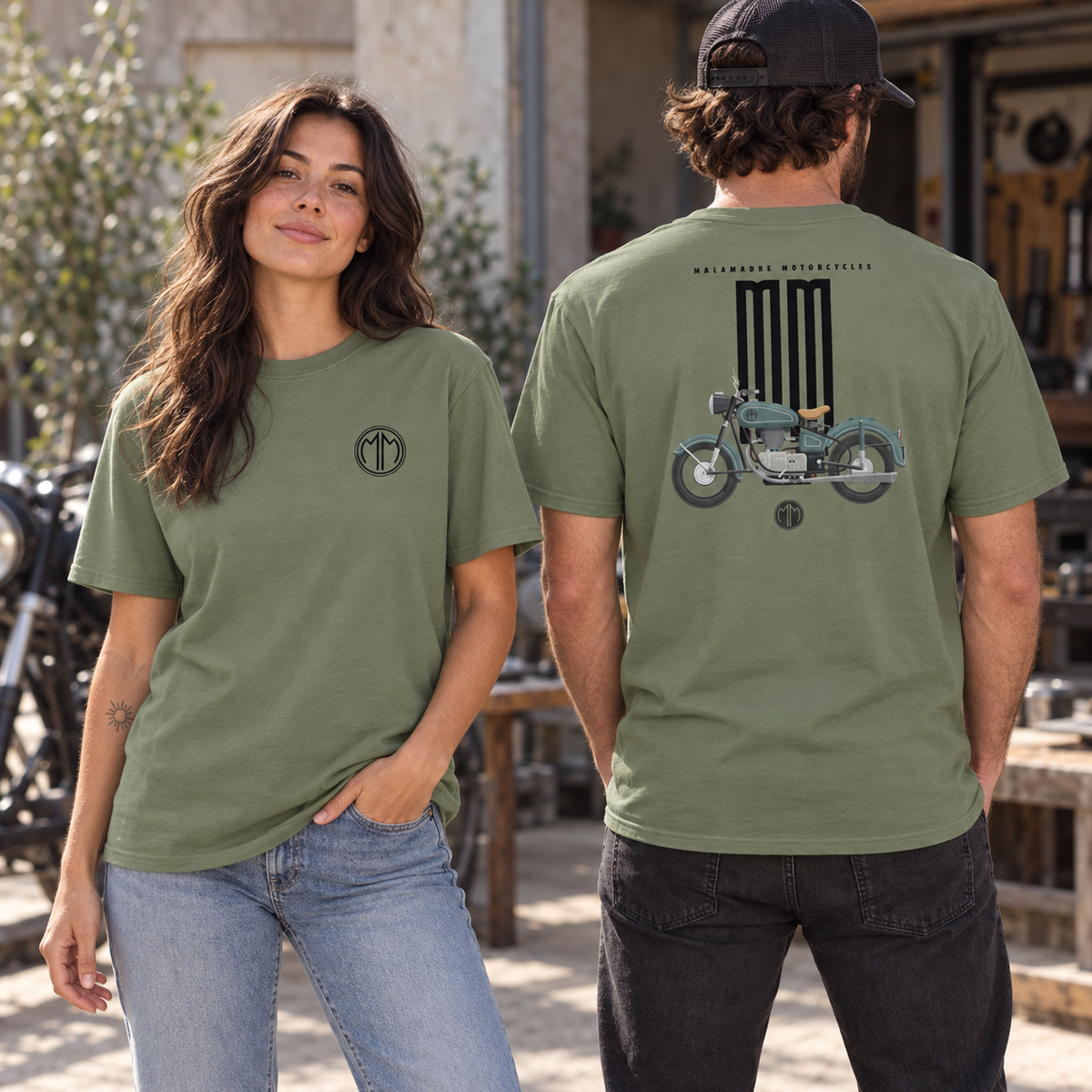 AI lifestyle mockup of MM CLASSIC CUSTOM; original product detail images retained